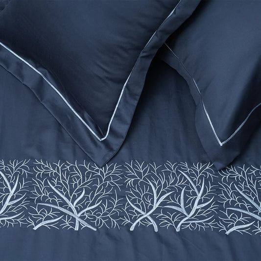 Art Noir Botanica (400 TC) - 100% Cotton King-Size Bedsheet + 2 Pillow Covers
