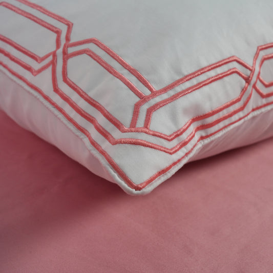 Junoon Bubble Pink (400 TC) - 100% Cotton King-Size Bedsheet + 4 Pillow Covers