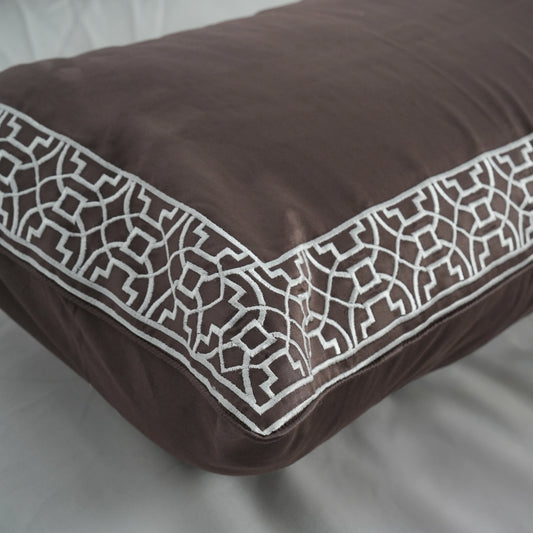 Junoon Cramel Touch (400 TC) - 100% Cotton King-Size Bedsheet + 4 Pillow Covers