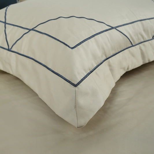 Junoon Cream Bell (400 TC) - 100% Cotton King-Size Bedsheet + 4 Pillow Covers