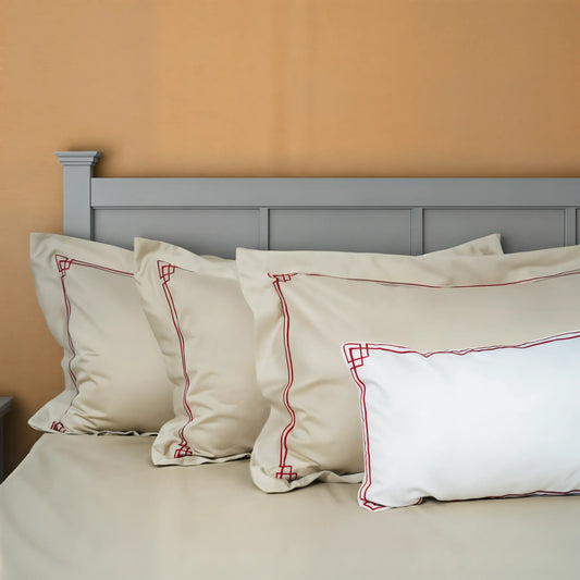 Junoon Hermione (400 TC) - 100% Cotton King-Size Bedsheet + 4 Pillow Covers