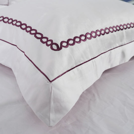 Junoon Light Pink (400 TC) - 100% Cotton King-Size Bedsheet + 4 Pillow Covers