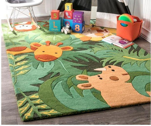 King of the Jungle Area Rug (Green) - BR