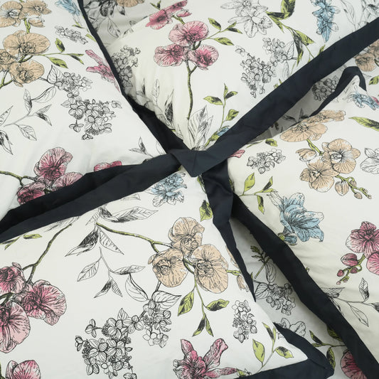 Laska Nature Note (150 TC) - 100% Cotton King-Size Bedsheet + 2 Pillow Covers Urban Nivasa