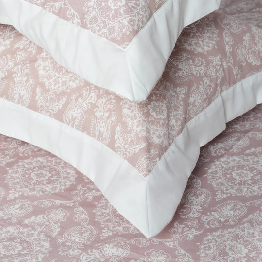Laska Rose Mary (150 TC) - 100% Cotton King-Size Bedsheet + 2 Pillow Covers
