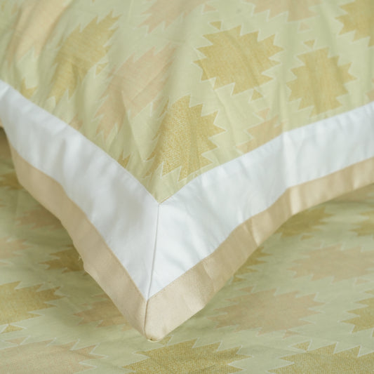 Lavish Grand Yellow 100% Cotton King-Size Bedsheet + 2 Pillow Covers