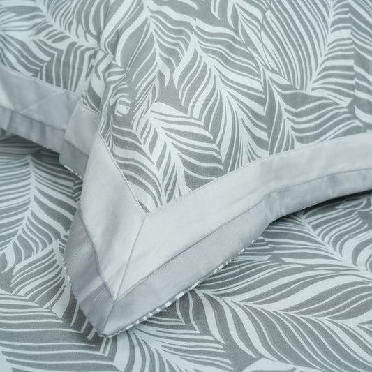 Lavish Palm Veil 100% Cotton King-Size Bedsheet + 2 Pillow Covers