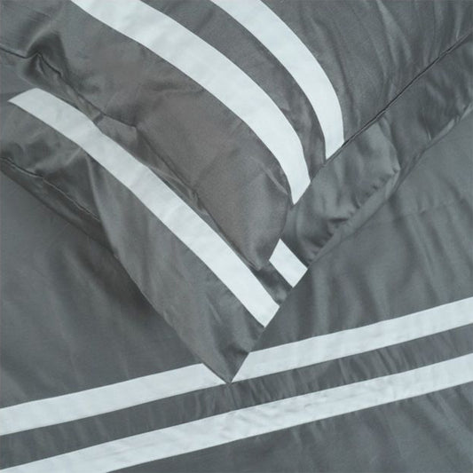 Viviz Deep Grey (600 TC) - 100% Cotton King-Size Bedsheet + 2 Pillow Covers