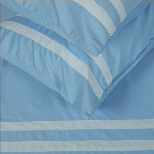 Viviz Sky Blue (600 TC) - 100% Cotton King-Size Bedsheet + 2 Pillow Covers Urban Nivasa