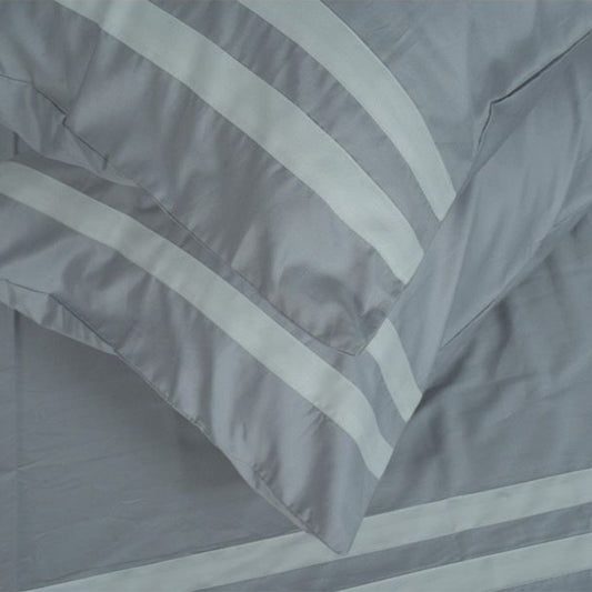 Viviz Grey (600 TC) - 100% Cotton King-Size Bedsheet + 2 Pillow Covers