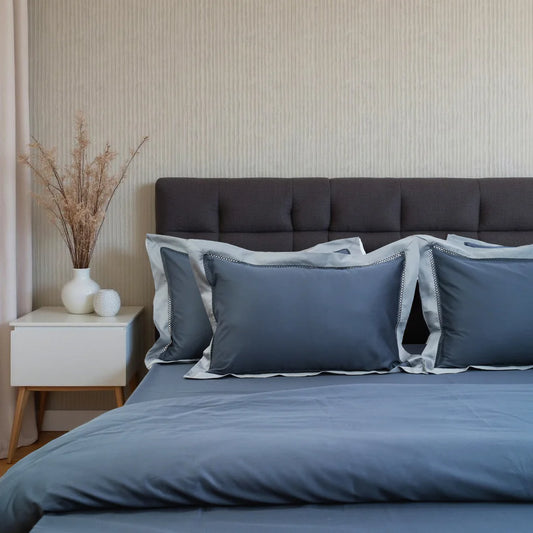 Moon Titan Shade (400TC) - 100% Cotton King-Size Bedsheet + 2 Pillow Covers