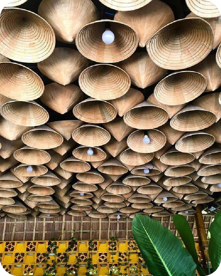 Conical Bamboo Lamp Shade D40cm x H30cm (D)