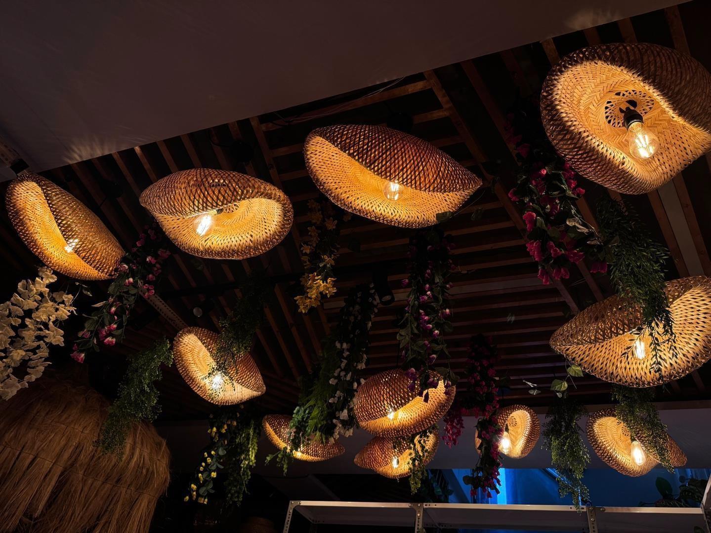 Handcrafted Bamboo Woven Lamp Shade D52cm x H20cm (D)