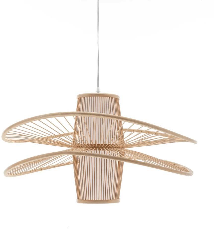 Oversized Ribbed Bamboo Sphere Lamp Shade D60cm x H32cm (D)