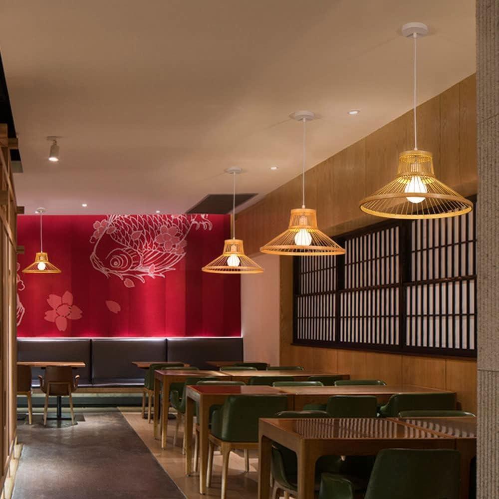 Flared Two-Tiered Bamboo Lamp Shade D40cm x H23cm (D)