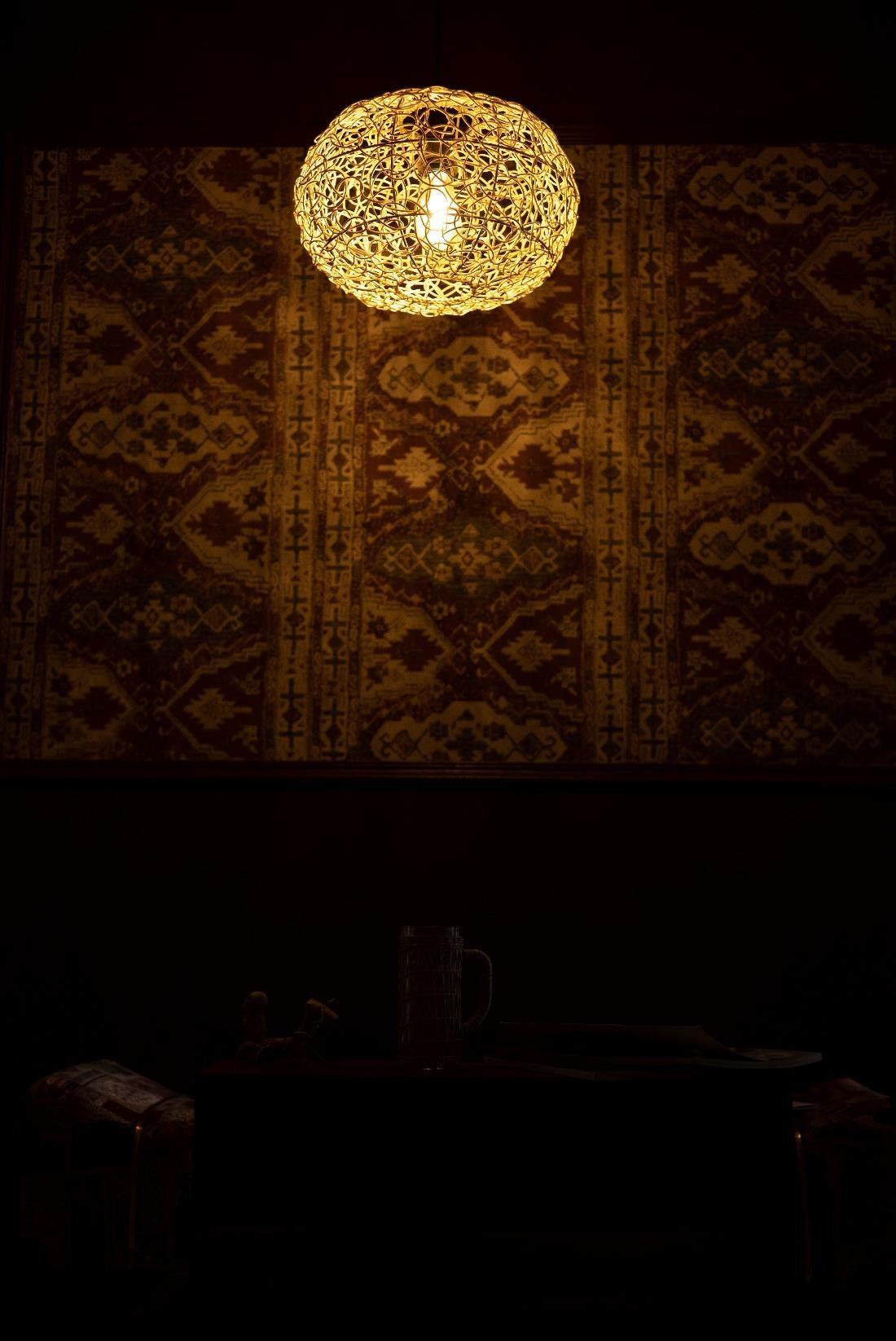 Rattan Orb Bamboo Lamp Shade D40cm x H25cm (D)