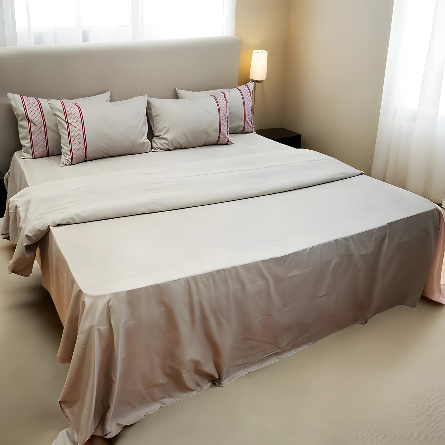 Unicorn Desert Dream (400TC) - 100% Cotton King-Size Bedsheet + 2 Pillow Covers