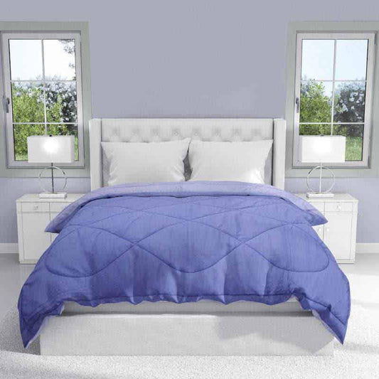 Soliano Wave Style Single Plain Colour Reversible Comforter - 100% Micro Polyester & 200 GSM Fiber Filling (BC) Urban Nivasa