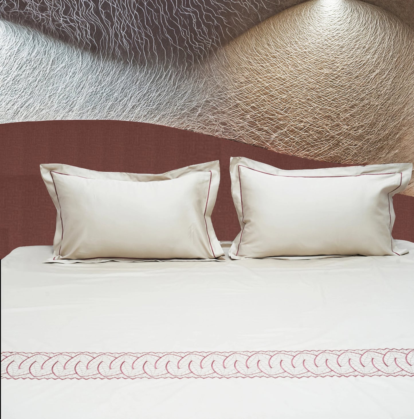 Art Lacey Legacy (400 TC) - 100% Cotton King-Size Bedsheet + 2 Pillow Covers
