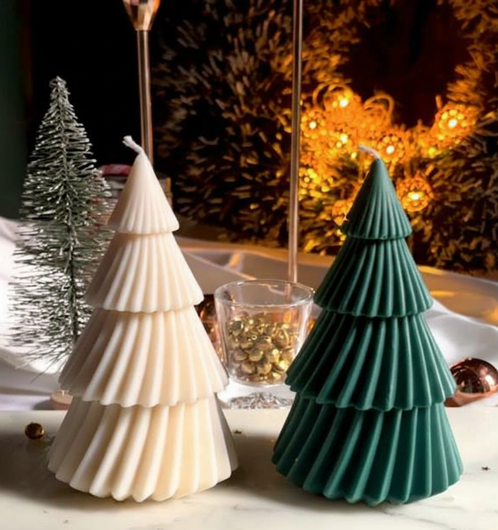 Four Layer Spiral Christmas Tree Candle (CC)