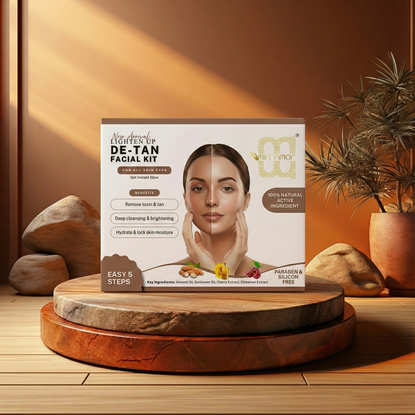 Mirramor Lighten Up De-Tan Facial Kit