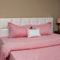 Junoon Bubble Pink Junoon Light Pink (400 TC) - 100% Cotton King-Size Bedsheet + 2 Pillow Covers