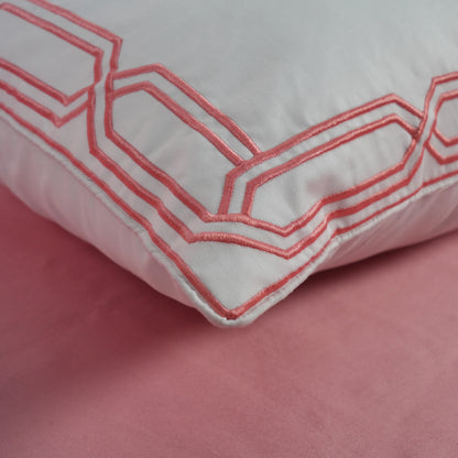 Junoon Bubble Pink Junoon Light Pink (400 TC) - 100% Cotton King-Size Bedsheet + 2 Pillow Covers