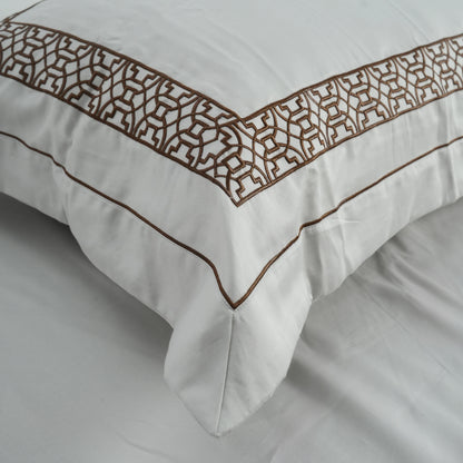 Junoon Cramel Touch Junoon Light Pink (400 TC) - 100% Cotton King-Size Bedsheet + 2 Pillow Covers
