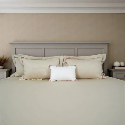 Junoon Hermione Junoon Light Pink (400 TC) - 100% Cotton King-Size Bedsheet + 2 Pillow Covers