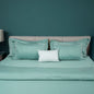 Junoon Ice Green Junoon Light Pink (400 TC) - 100% Cotton King-Size Bedsheet + 2 Pillow Covers