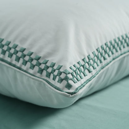 Junoon Ice Green Junoon Light Pink (400 TC) - 100% Cotton King-Size Bedsheet + 2 Pillow Covers