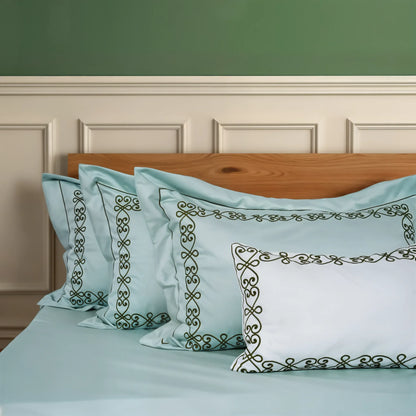 Junoon John Snow Junoon Light Pink (400 TC) - 100% Cotton King-Size Bedsheet + 2 Pillow Covers