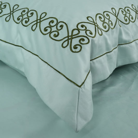 Junoon John Snow (400 TC) - 100% Cotton King-Size Bedsheet + 4 Pillow Covers