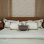 Junoon Lame White Junoon Light Pink (400 TC) - 100% Cotton King-Size Bedsheet + 2 Pillow Covers