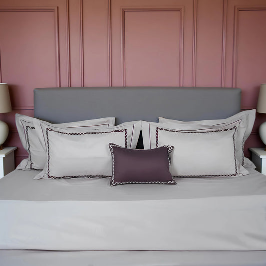 Junoon Light Pink (400 TC) - 100% Cotton King-Size Bedsheet + 2 Pillow Covers