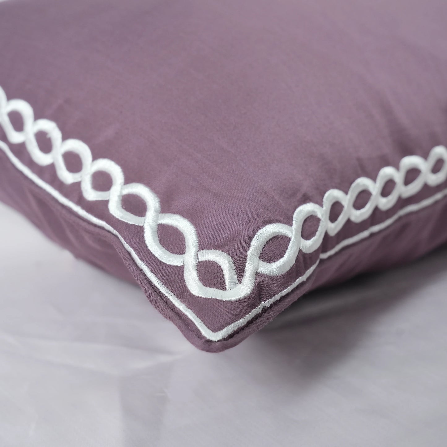 Junoon Light Pink (400 TC) - 100% Cotton King-Size Bedsheet + 2 Pillow Covers