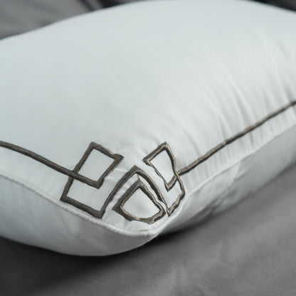 Junoon Rio Grey Junoon Light Pink (400 TC) - 100% Cotton King-Size Bedsheet + 2 Pillow Covers