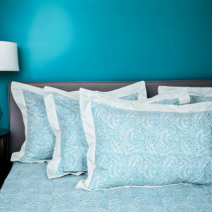 Laska Blue Orbits (150 TC) - 100% Cotton King-Size Bedsheet + 2 Pillow Covers