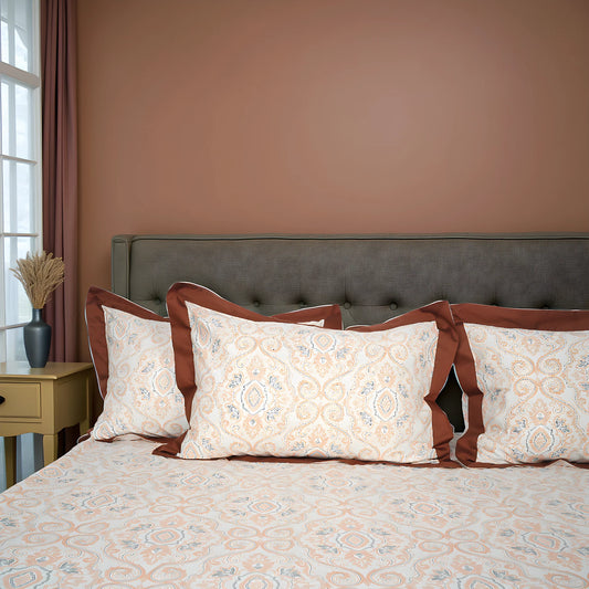 Laska Burbeb (150 TC) - 100% Cotton King-Size Bedsheet + 2 Pillow Covers