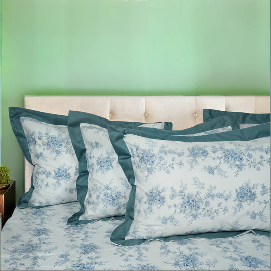 Laska Impulse (150 TC) - 100% Cotton King-Size Bedsheet + 2 Pillow Covers