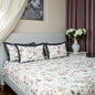 Laska Nature Note (150 TC) - 100% Cotton King-Size Bedsheet + 2 Pillow Covers