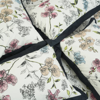 Laska Nature Note (150 TC) - 100% Cotton King-Size Bedsheet + 2 Pillow Covers
