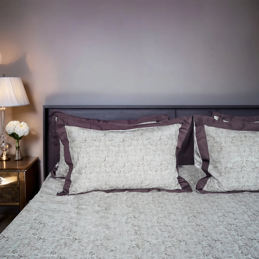 Laska Noyo (150 TC) - 100% Cotton King-Size Bedsheet + 2 Pillow Covers