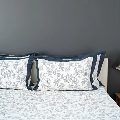 Laska Zeno (150 TC) - 100% Cotton King-Size Bedsheet + 2 Pillow Covers