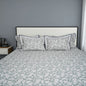 Lavish Beyond Grey 100% Cotton King-Size Bedsheet + 2 Pillow Covers