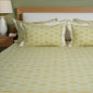 Lavish Grand Yellow 100% Cotton King-Size Bedsheet + 2 Pillow Covers