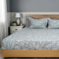 Lavish Palm Veil 100% Cotton King-Size Bedsheet + 2 Pillow Covers