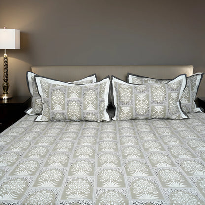 Lavish Stanny 100% Cotton King-Size Bedsheet + 2 Pillow Covers