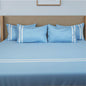 Viviz Sky Blue (600 TC) - 100% Cotton King-Size Bedsheet + 2 Pillow Covers