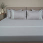 Viviz Light Blue (600 TC) - 100% Cotton King-Size Bedsheet + 2 Pillow Covers